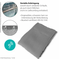 Gardinen-Vorhänge>Indes-Fuggerhaus Schlaufenschal grau