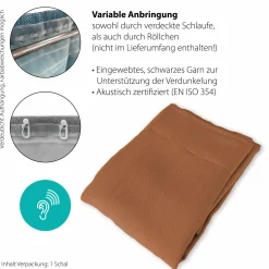 Indes-Fuggerhaus Schlaufenschal braunrot^ Gardinen-Vorhänge