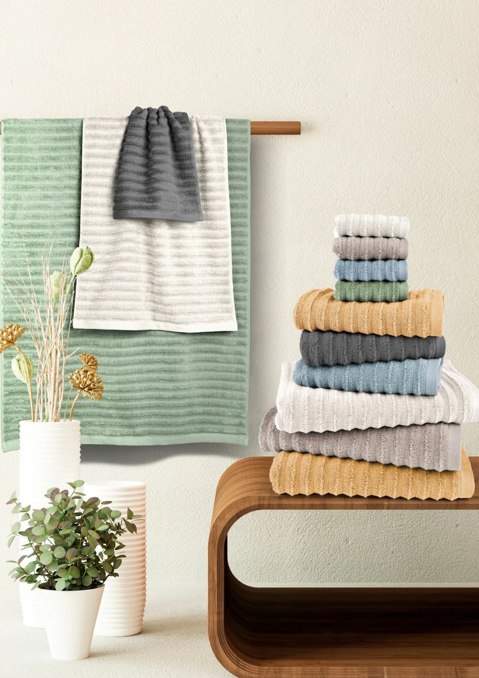 Duschtücher>Inspiration Home Duschtuch blau