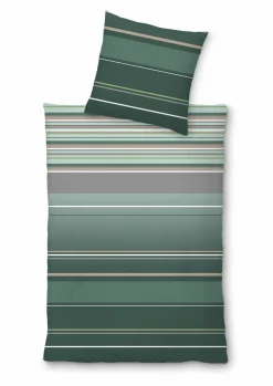 Flanell|Biber>Inspiration Home Flanell-Bettwäsche grün
