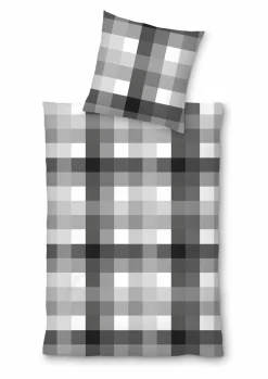 Flanell|Biber>Inspiration Home Flanell-Bettwäsche grau