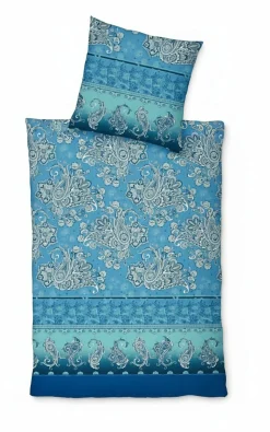 Inspiration Home Satin-Bettwäsche mehrfarbigblaugrün^ Satin
