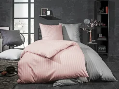 Inspiration Home Satin-Bettwäsche grau^ Jacquard Bettwäsche|Satin