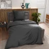 Satin>Inspiration Home Satin-Bettwäsche grauschwarz