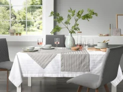 Inspiration Home Tischläufer grau^ Tischtextilien