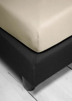 Irisette Jersey-Spannbetttuch braun^ Bettlaken