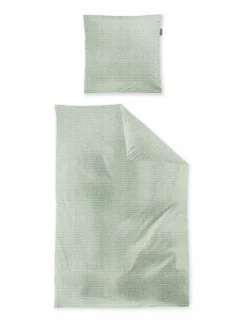 Seersucker>Irisette Seersucker-Bettwäsche grün
