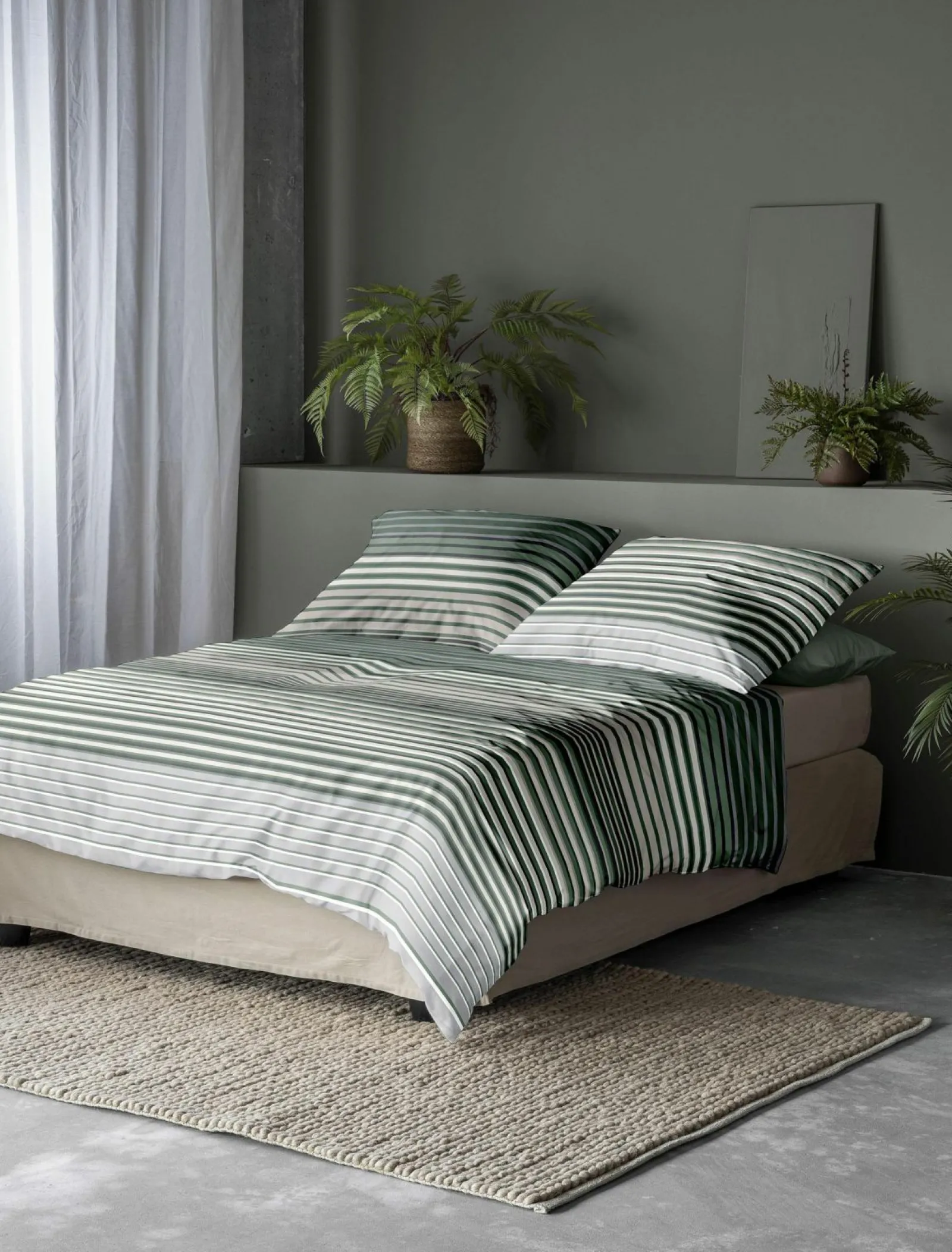 Satin>Irisette Tencel-Bettwäsche grün