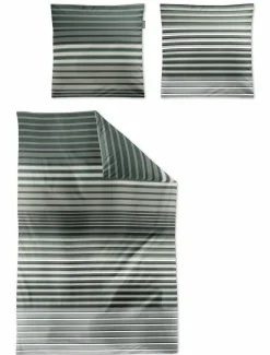Satin>Irisette Tencel-Bettwäsche grün