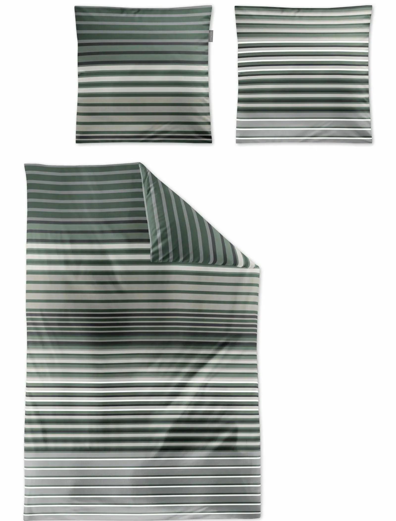Satin>Irisette Tencel-Bettwäsche grün