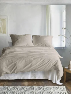 Satin>Irisette Tencel-Bettwäsche braun