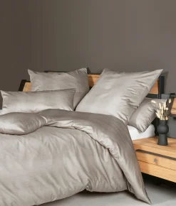 Jersey>Janine Interlock-Jersey-Bettwäsche braun