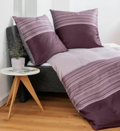 Satin>Janine Mako-Satin-Bettwäsche violett