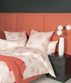 Satin>Janine Mako-Satin-Bettwäsche orange