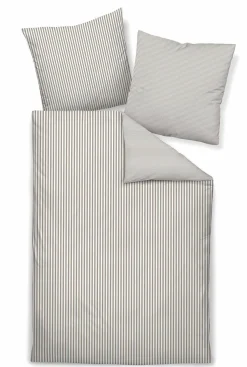 Satin>Janine Mako-Satin-Bettwäsche beigebraun