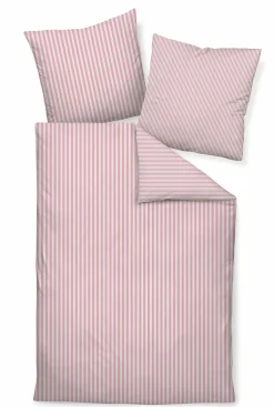 Janine Mako-Satin-Bettwäsche weißpink^ Satin