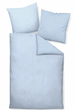 Kopfkissenbezüge|Satin>Janine Mako-Satin-Kissenbezug blau