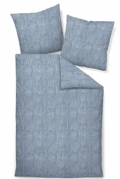 Linon-Renforce|Biber>Janine Renforce-Bettwäsche blau