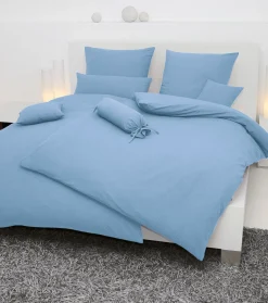 Janine Seersucker-Bettwäsche blau^ Seersucker