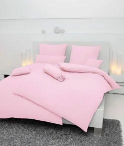 Janine Seersucker-Kissenbezug weißpink^ Kopfkissenbezüge|Seersucker