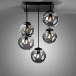 Deckenleuchten>JUST LIGHT Deckenleuchte 5flg schwarz