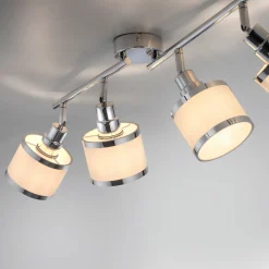 JUST LIGHT Deckenleuchte 4flg silberfarben^ Deckenleuchten