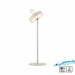 Außen Tischleuchten|Akku Tischleuchten>JUST LIGHT LED-Akku-Tischleuchte 1flg beigegrau