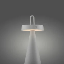 Außen Tischleuchten|Akku Tischleuchten>JUST LIGHT LED-Akku-Tischleuchte 1flg beigegrau
