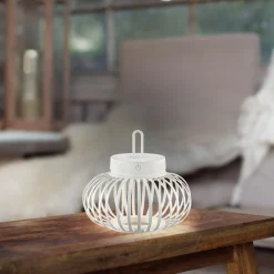 JUST LIGHT LED-Akku-Tischleuchte 1 flg weiß^ Außen Tischleuchten|Akku Tischleuchten