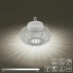 JUST LIGHT LED-Akku-Tischleuchte 1 flg weiß^ Außen Tischleuchten|Akku Tischleuchten