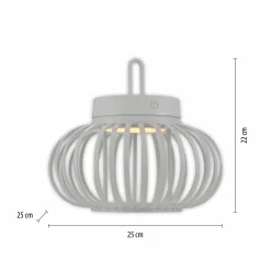 JUST LIGHT LED-Akku-Tischleuchte 1 flg weiß^ Außen Tischleuchten|Akku Tischleuchten