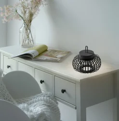 JUST LIGHT LED-Akku-Tischleuchte 1 flg schwarz^ Außen Tischleuchten|Akku Tischleuchten