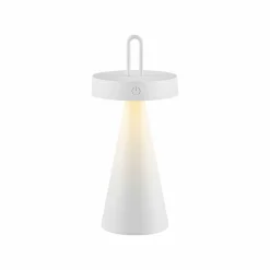 Außen Tischleuchten|Akku Tischleuchten>JUST LIGHT LED-Akku-Tischleuchte 1flg weiß