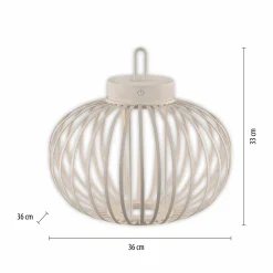 Außen Tischleuchten|Akku Tischleuchten>JUST LIGHT LED-Akku-Tischleuchte 1flg grau