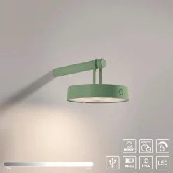 JUST LIGHT LED-Akku-Wandleuchte 1flg grün^ Außenwandleuchten|Außenleuchten