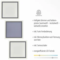 JUST LIGHT LED-Deckenleuchte 2flg weiß^ Deckenleuchten