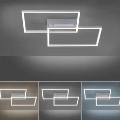 JUST LIGHT LED-Deckenleuchte 2flg silberfarben^ Deckenleuchten