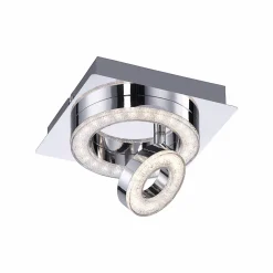 JUST LIGHT LED-Deckenleuchte 2flg silberfarben^ Deckenleuchten