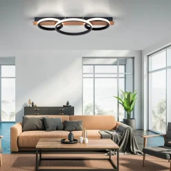 JUST LIGHT LED-Deckenleuchte 1flg braun^ Deckenleuchten