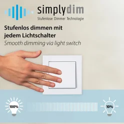 JUST LIGHT LED-Deckenleuchte 1flg weiß^ Deckenleuchten