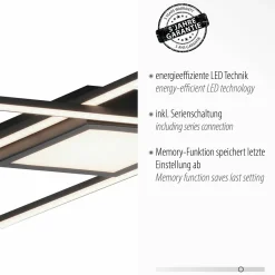 JUST LIGHT LED-Deckenleuchte 1flg schwarz^ Deckenleuchten