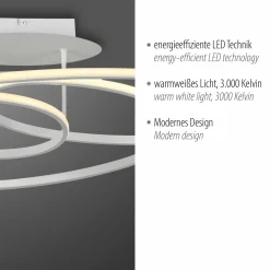 Deckenleuchten>JUST LIGHT LED-Deckenleuchte 1flg weiß