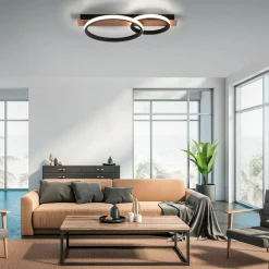JUST LIGHT LED-Deckenleuchte 1flg braun^ Deckenleuchten