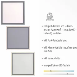 JUST LIGHT LED-Deckenleuchte 2flg weiß^ Deckenleuchten