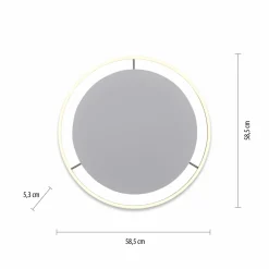 JUST LIGHT LED-Deckenleuchte 1flg silberfarben^ Deckenleuchten