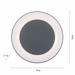 JUST LIGHT LED-Deckenleuchte 1flg grau^ Deckenleuchten