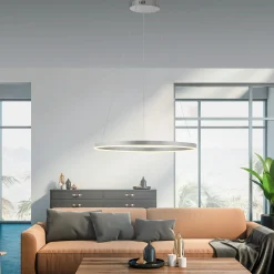 Pendelleuchten>JUST LIGHT LED-Pendelleuchte 1flg silberfarben