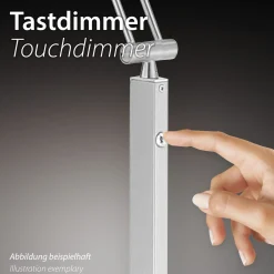 Tischleuchten>JUST LIGHT LED-Tischleuchte 1flg silberfarben