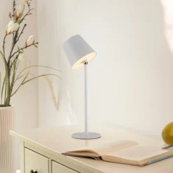 JUST LIGHT LED-Tischleuchte 1flg weiß^ Außen Tischleuchten|Akku Tischleuchten