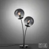 JUST LIGHT Tischleuchte 2flg schwarz^ Tischleuchten